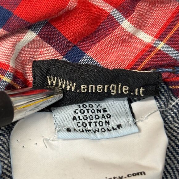 Vintage Energie Men Straight Jeans Size 33 Blue Denim Y2K Distressed D049 -26 - Picture 13 of 16